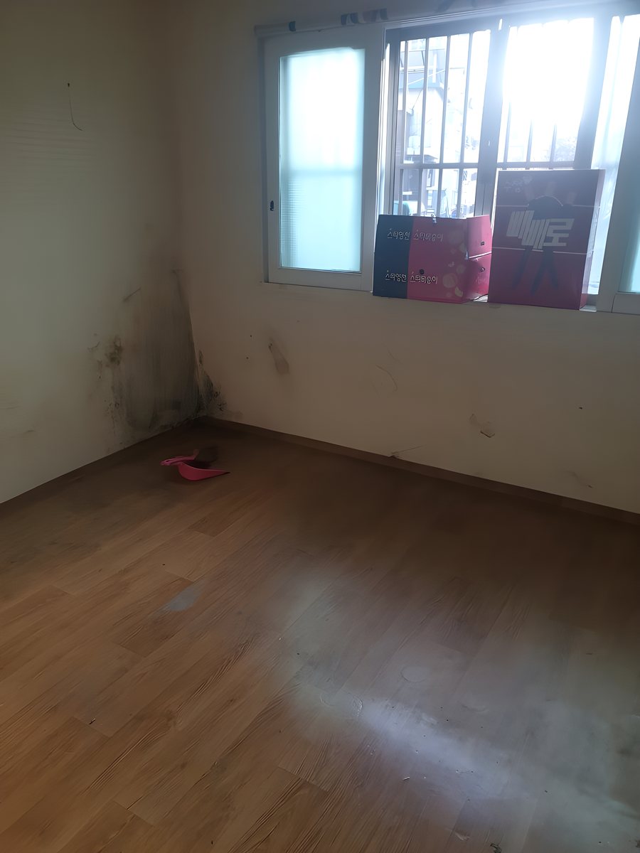 벤치형 수납장·잔짐 수거 작업 후 모습