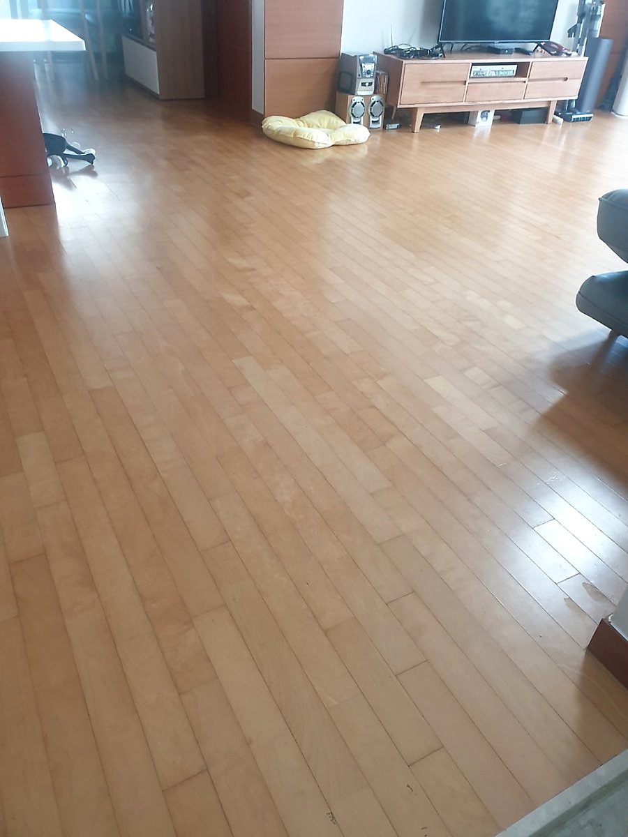 거실 이불·잡동사니 대량 정리 작업 후 모습